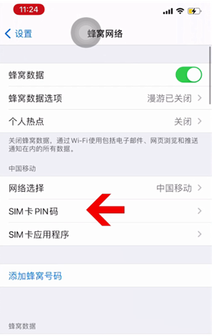 洪雅苹果14维修网分享如何给iPhone14的SIM卡设置密码 