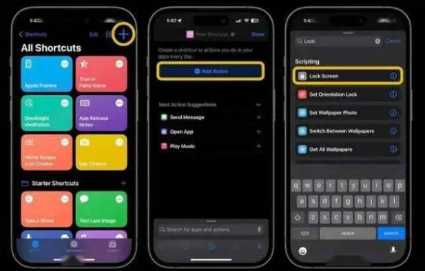 洪雅苹果14锁屏维修店分享iPhone14升级iOS16.4后如何创建锁屏快捷方式 